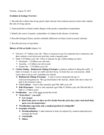 Bio 1202, Week 1 Notes