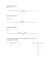 Calculus Study Guide # 1 