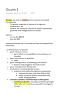 Bio 310 Chapter 1 