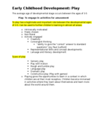 Early Childhood Development: Play 