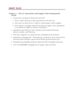 OMGT 3123 Notes