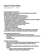 August 24 & 29 Class Notes