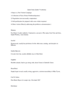 Vocabulary and Quick Facts  