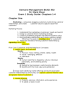 BUAD 332 Exam One Study Guide