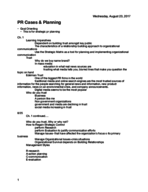 PR Case And Planning