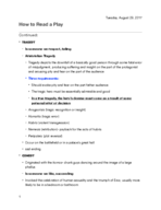 Intro to Theatre Notes Week 3