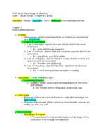 PSYC 3520 - Psychology of Learning Exam 1 Study guide 