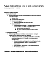August 31 Class Notes - end of Chapter 1 and start of Chapter 2