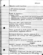 Genetics and Evolution 8/31