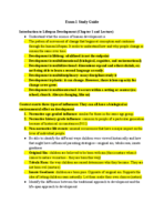 CDE 232 Human Development Exam 1 Study Guide 