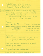 Introduction to Statistics week 3 CH 3 Notes