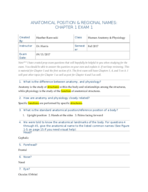 Human Anatomy & Physiology Study Guide Chapter 1