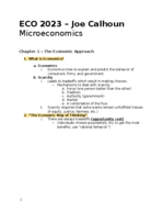 ECO 2023 - Chapter 1 - Class Notes