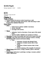 Psych 111 Week 1 Notes
