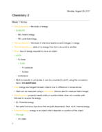 Chemistry 2, Week 1 Notes