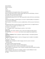 Modern Grammars, Week 1 Notes