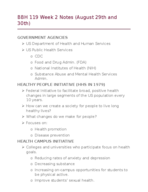 BBH 119 Week 2 Notes 