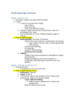 Human Origins Week 1 Notes