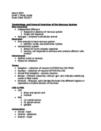 Neuro 3050 Exam 1 Study Guide