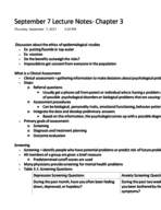 September 7 Lecture Notes - Chapter 3