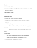 Intro to International Relations, Notes for week 1 and 2