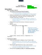 PSYC 3630 HUMAN MEMORY LECTURE 4