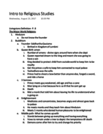 Intro to Religious Studies Week 1