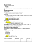 Organic Chemistry Exam 1 Study Guide
