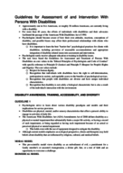 Guidelines for Assessment of and Intervention With Persons With Disabilities