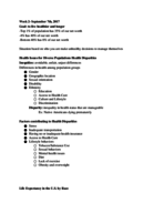 Health 100, Week 2 Notes