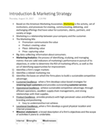 Intro & Marketing Strategies