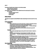 Psychology 111, Week 1 Notes