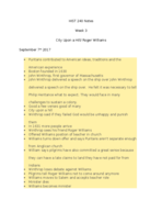 HIST 240 Notes September 7th 2017