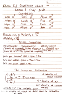 Quantitative chemistry exam 1 study guide 