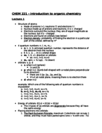 CHEM 221 - Lecture 1 notes
