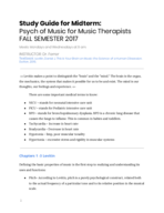 Midterm Study Guide for Psych of Music