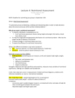 NS 3060 Week 3 Class notes 
