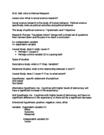 PLSC Exam Notes