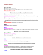 Study Guide for General Psychology