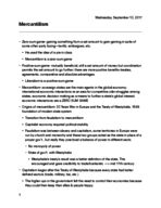 PSC 434 UA Notes on Mercantilism