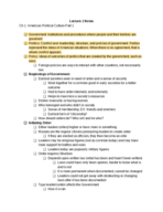Intro to American Government and Politics, Lectures 1, 2, and 3