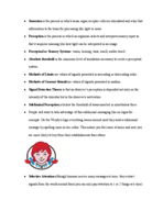 Psychology 1 Week 3 notes