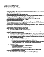 Counseling theories, Existential theory