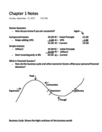 Money Management Chapters 1-3 Study Sheets