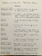 Mathematics in the Modern World - Midterm Study Guide 1
