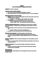 Intro to Linguistics Exam #1 Study Guide