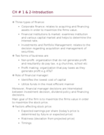 finance week 1 notes