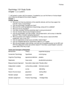 1st test study guide - Chapters 1, 2, 3, 5