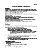 PSY100- Notes (Week 2, 9-11-2017)