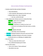 Intro to Early Christian Controversies